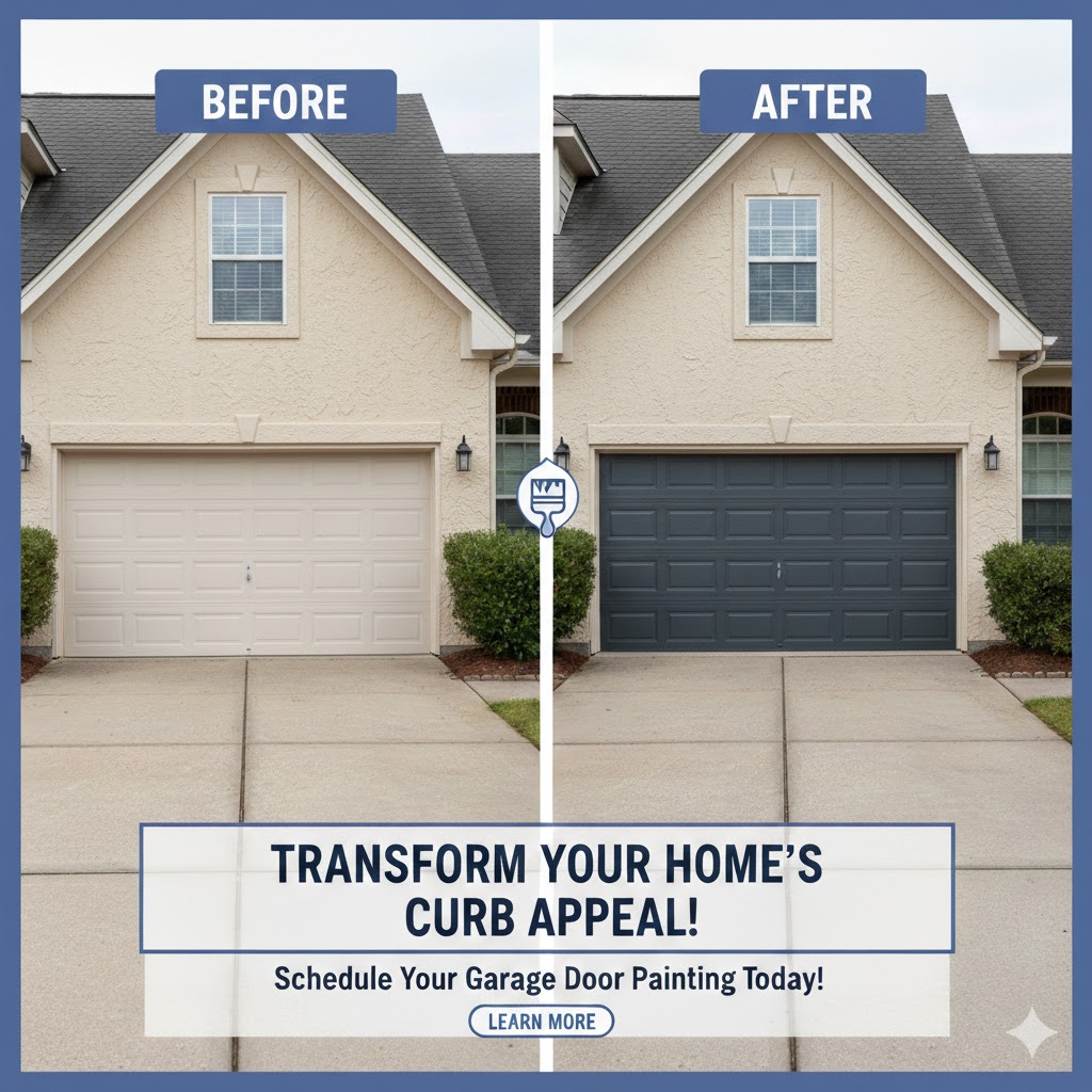 garage door before and after